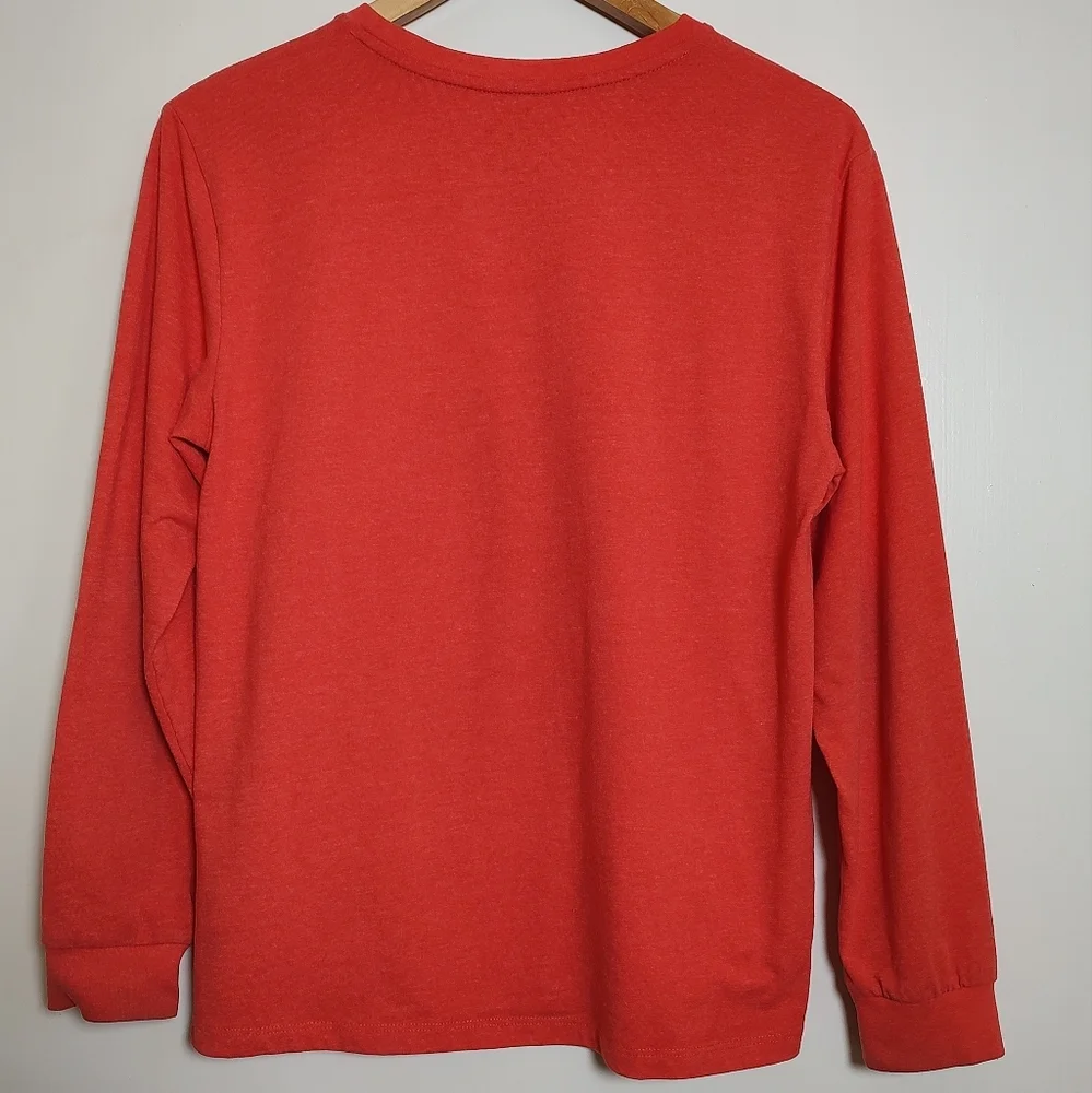 Red Long Sleeve Srirachi Graphic T-Shirt